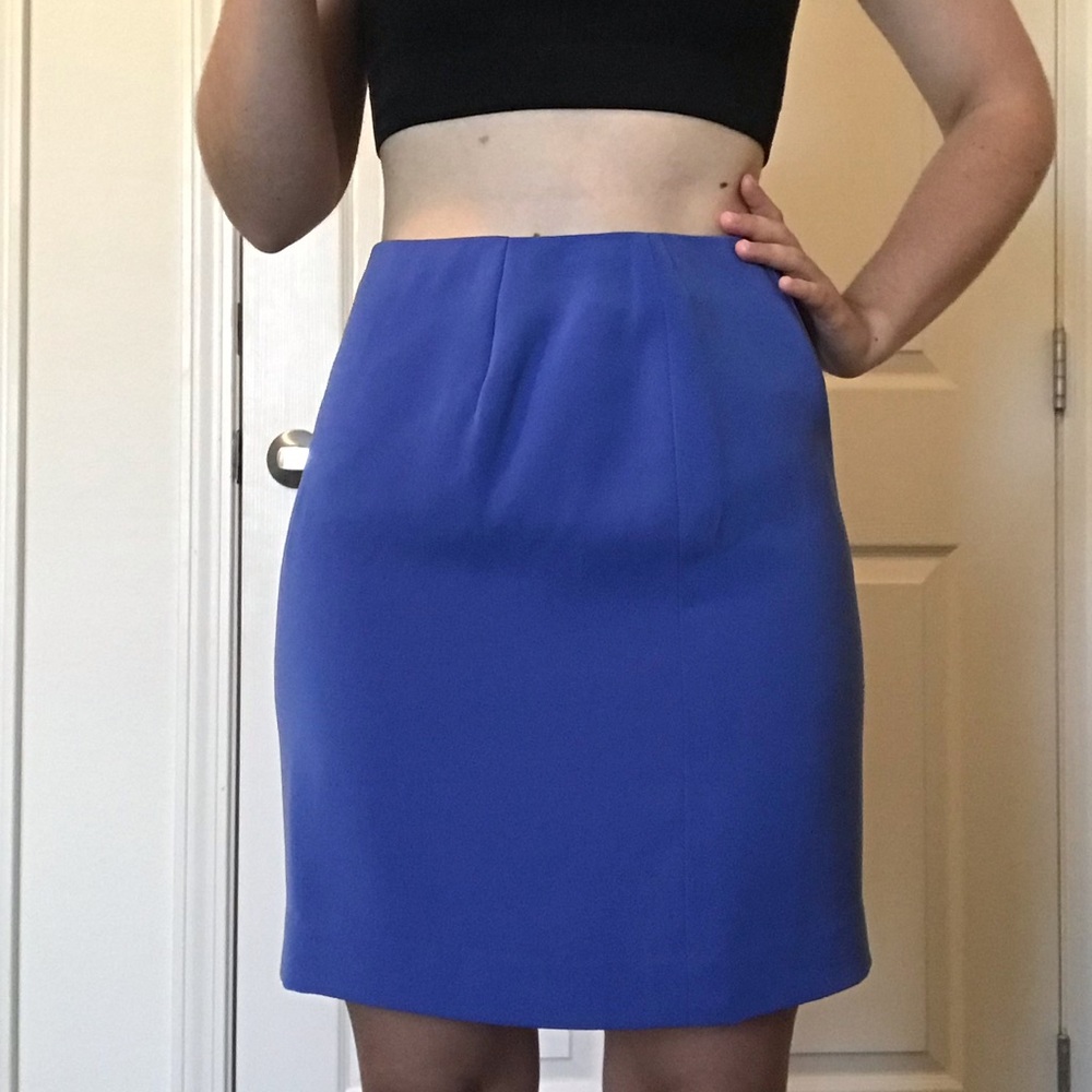 Royal blue suit skirt